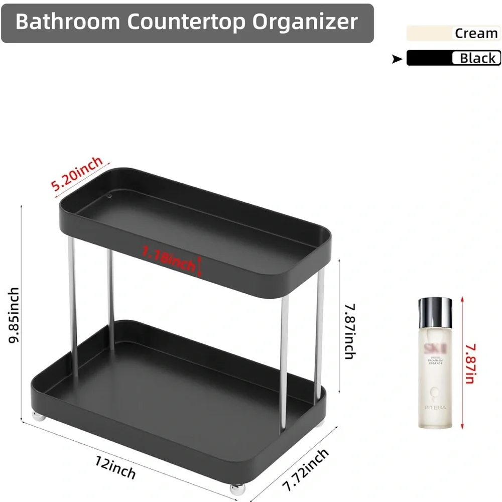 2 Tier White Countertop Organizer New In Box